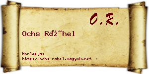 Ochs Ráhel névjegykártya